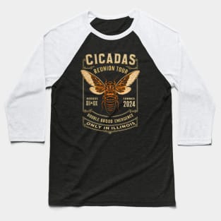 Cicada Brood XIX Brood XIII- Year Of The Cicada 2024 Illinois Vintage Baseball T-Shirt